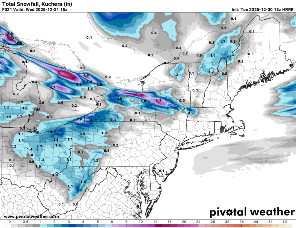 New Year’s Eve Winter Storm Expected For The Central Appalachian Region